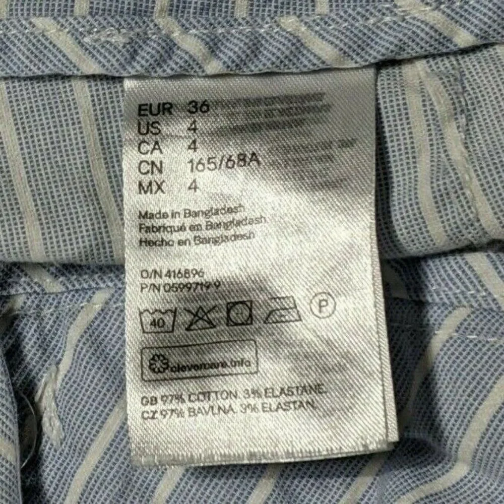 (3/$27)‎ H&M L.O.G.G. Cuffed Striped Shorts